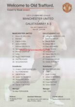 Manchester United v Galatasaray 19-Sep-2012