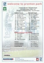 Tranmere Rovers v Plymouth Argyle 02-Nov-2002