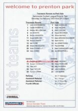 Tranmere Rovers v Port Vale 01-Feb-2003