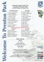 Tranmere Rovers v Port Vale 22-Nov-2003