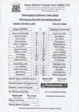Grays Athletic v Rushden & Diamonds 27-Mar-2007
