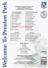 Tranmere Rovers v Sheffield Wednesday 28-Dec-2003