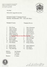 Stockport County v Tranmere Rovers 13-Dec-1997