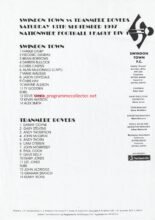 Swindon Town v Tranmere Rovers 13-Sep-1997