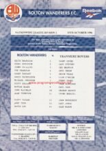 Bolton Wanderers v Tranmere Rovers 15-Oct-1996