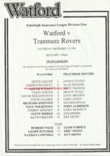 Watford v Tranmere Rovers 16-Dec-1995