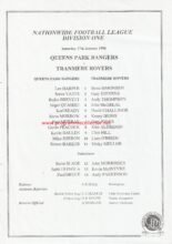 Queens Park Rangers v Tranmere Rovers 17-Jan-1998