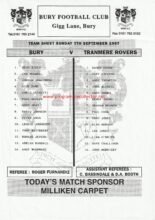 Bury v Tranmere Rovers 07-Sep-1997
