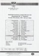 Sunderland v Tranmere Rovers 30-Jan-1996