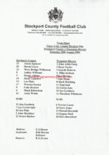 Stockport County v Tranmere Rovers 30-Aug-2004