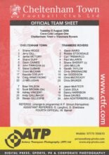 Cheltenham Town v Tranmere Rovers 08-Aug-2006