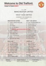 Manchester United v West Ham United 16-Jan-2003