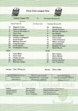 Yeovil Town v Tranmere Rovers 25-Mar-2006