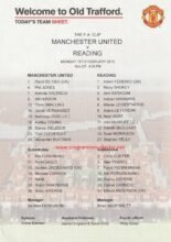 Manchester United v Reading 18-Feb-2013