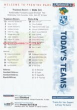 Tranmere Rovers v Stoke City 26-Dec-2001