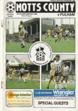 Notts County v Fulham 20-Sep-1986