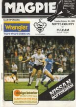 Notts County v Fulham 08-Oct-1985