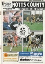 Notts County v Rotherham United 11-Oct-1986