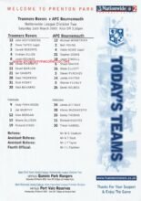 Tranmere Rovers v AFC Bournemouth 16-Mar-2002