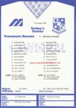 Tranmere Rovers v Crystal Palace 30-Jan-1999