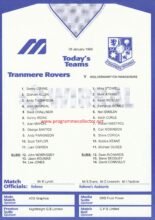 Tranmere Rovers v Wolverhampton Wanderers 08-Jan-1999