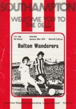 Southampton v Bolton Wanderers 28-Jan-1974
